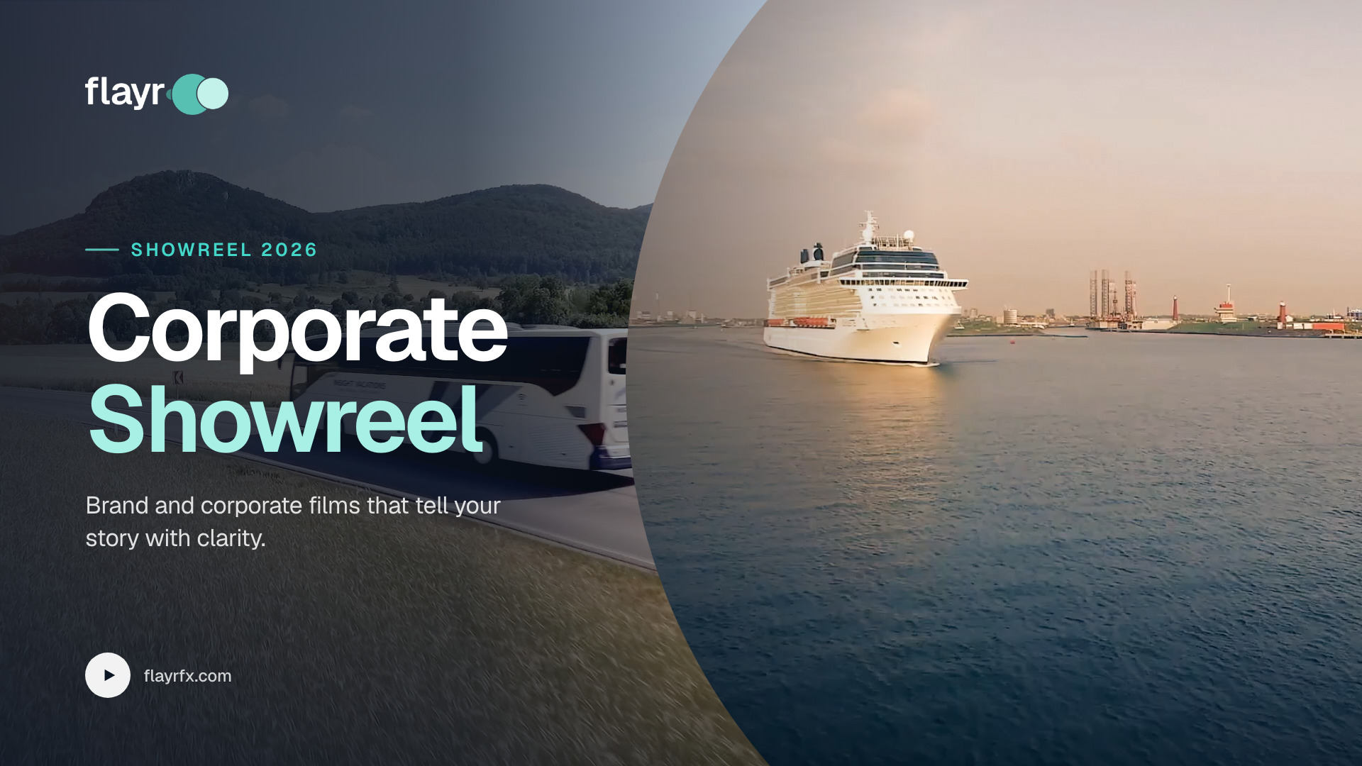 Play the corporate film showreel