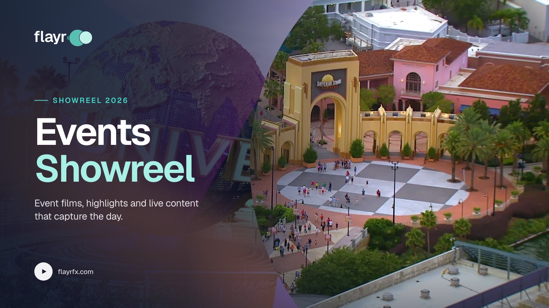 Play the events showreel